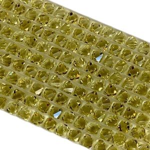 Swarovski Lot/24 8mm Jonquil Bicone Faceted Crystals - Made in Austria